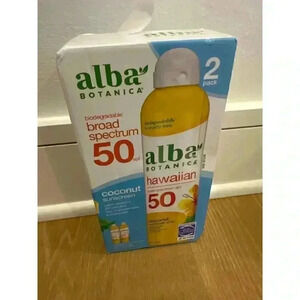 Alba Botanica Hawaiian Coconut Sunscreen SPF 50 8 fl oz Bottle (Pack of 2)